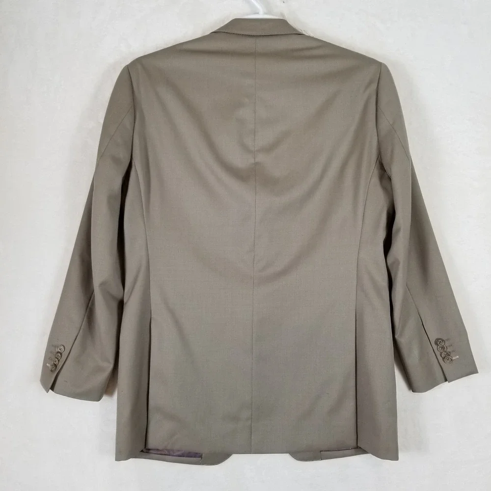 Hammer Made Blazer Mens 42R Taupe Wool 2-Button Suit Jacket PX2NSFP